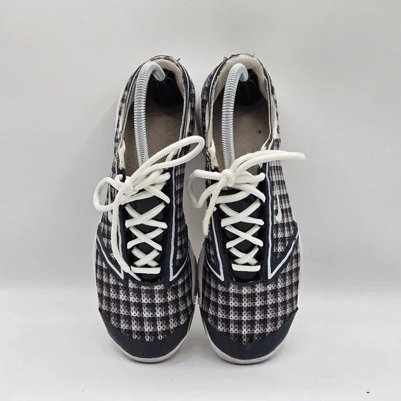 Nike Zoom Air Shoes Womens Size 9 Gray Plaid Mesh Athletic Running Power Channel - Picture 8 of 12